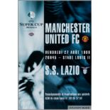 1999 Manchester United v. Lazio UEFA Super Cup advertising poster