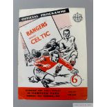 Rangers v. Celtic Glasgow Cup Final Replay match programme,1955