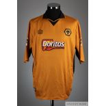 Alex Rae gold No.4 Wolverhampton Wanderers short sleeved shirt 2002-04