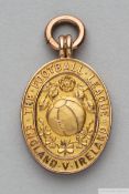 Tommy Wilson 9ct gold 1928 Football League Representative Medal