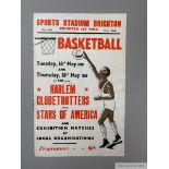 Basketball: Harlem Globetrotters programme first ever match played in the UK at Brighton Ice Rink