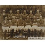 Albert Wilkes official photograph of the Manchester United football team in the 1920s,