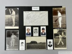 Cricket unique collage of Lancashire cricket Club, 1909,