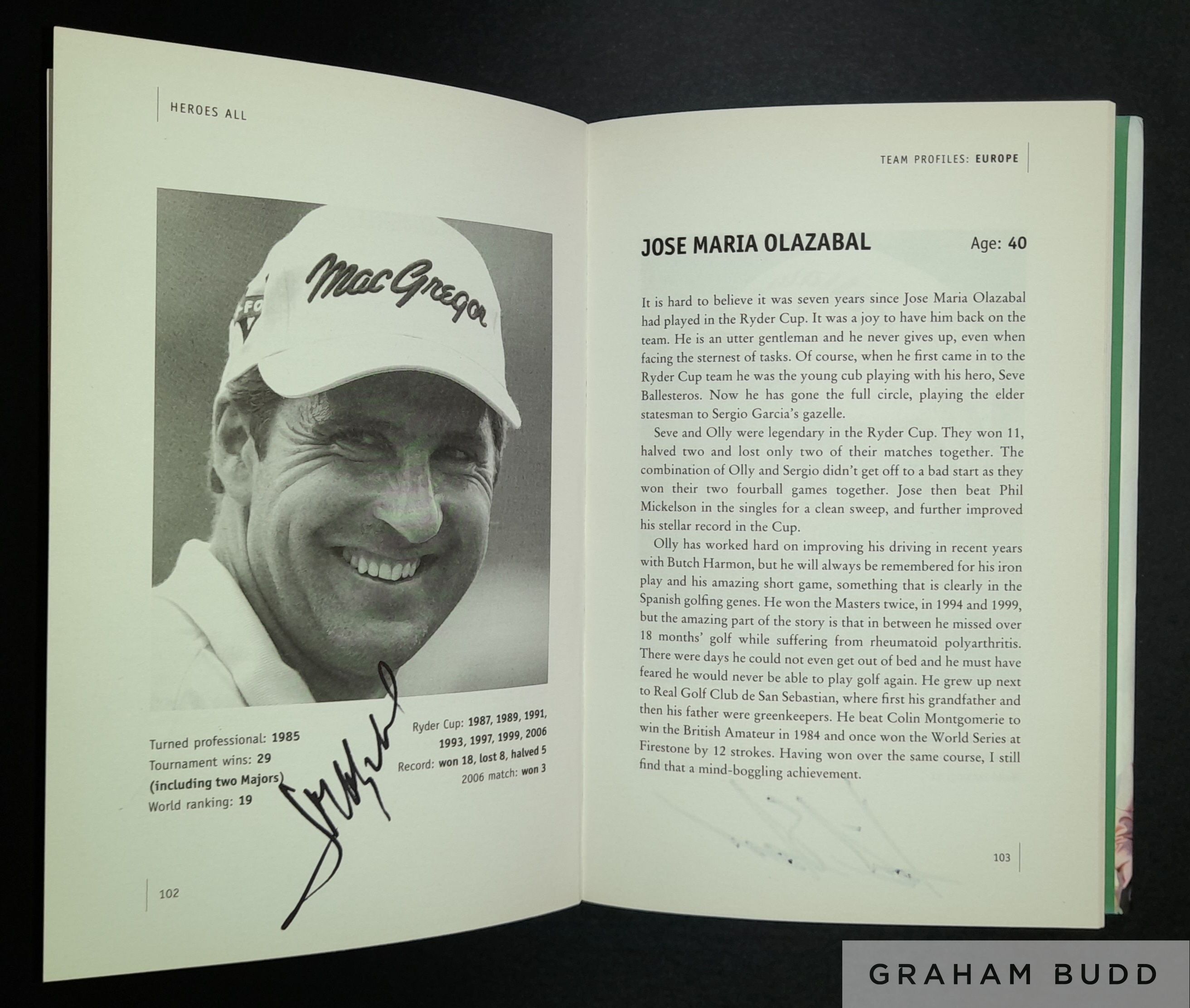 Golf: Darren Clarke multi signed book titled “My Ryder Cup Story 2006 Heroes All”, - Image 10 of 12