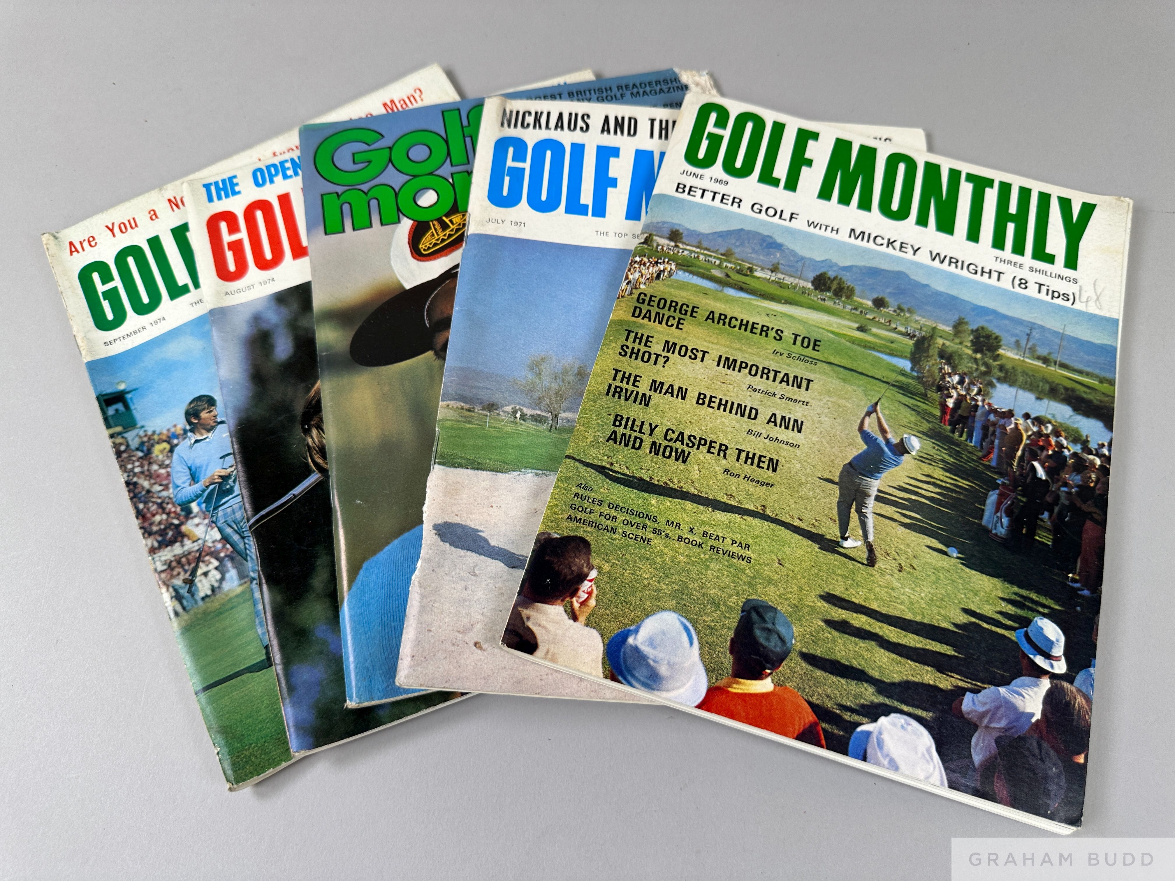 A large box of Golf Monthly Magazines