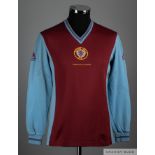 Des Bremner claret and blue No.7 Aston Villa short-sleeved shirt, 1982