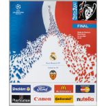 2000 Champions League Final Official poster for the game between Real Madrid v. Valencia