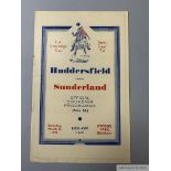 Huddersfield Town v. Sunderland, F.A.Cup Semi-Final match programme, 1938