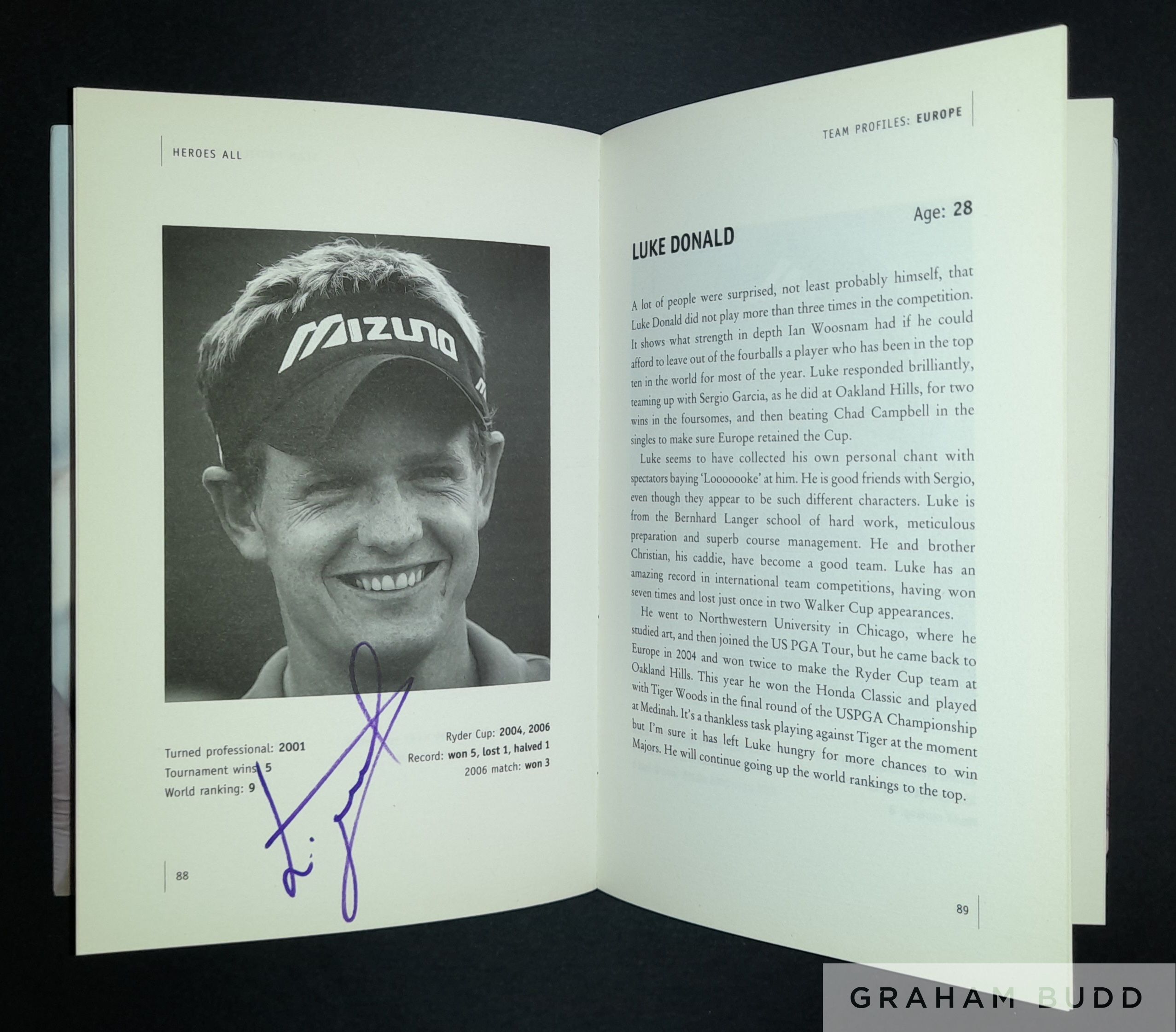 Golf: Darren Clarke multi signed book titled “My Ryder Cup Story 2006 Heroes All”, - Image 5 of 12