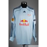 Niclas Heimann blue No.20 red Bull FC Salzburg long sleeved goalkeeper shirt 2010-11