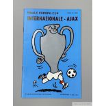 European Cup Final programme match between Internazionale Milan v Ajax Amsterdam