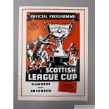 Rangers v. Aberdeen Scottish League Cup Semi Final match programme, 1955