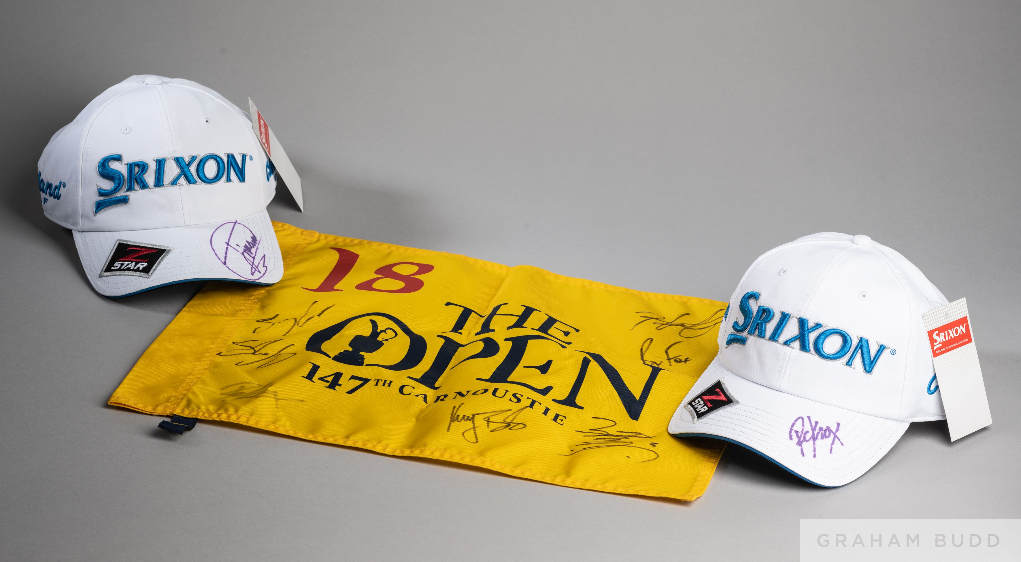 Miguel Angel Jimenez signed white Srixon tour staff cap