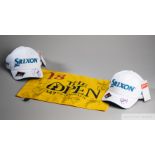 Miguel Angel Jimenez signed white Srixon tour staff cap