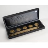 A coin set presented to Pelé consisting of a satin presentation box