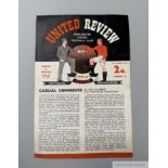 Manchester United v Wolverhampton Wanderers programme for match played on 23rd February 1955,