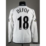 Jermain Defoe white and blue No,18 Tottenham Hotspur match worn long-sleeved shirt, 2003-04