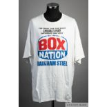 Tyson Fury white training t-shirt v Chisora