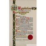 A framed resolution certificate presented to Pelé by the council of the Jamaican, Kingston & St. And