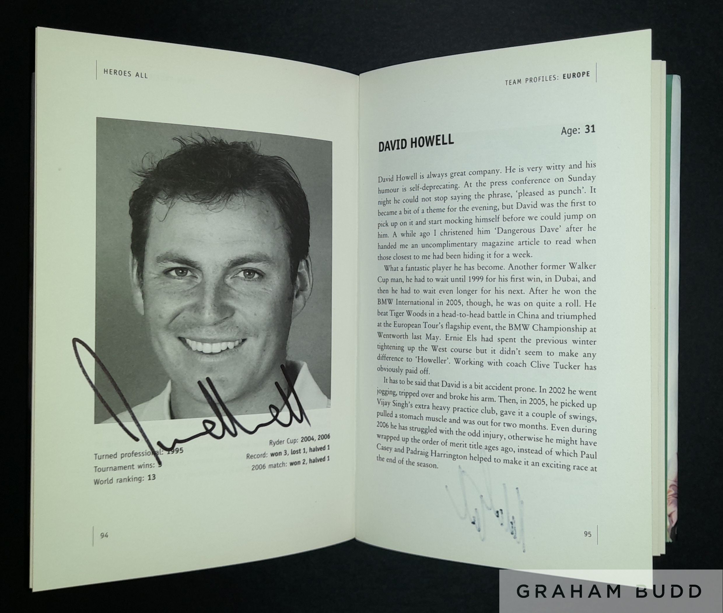 Golf: Darren Clarke multi signed book titled “My Ryder Cup Story 2006 Heroes All”, - Image 6 of 12