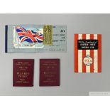Two Sheffield United FC Player ticket books for the 1955/6 season