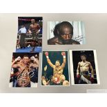 Excellent collection of autographed boxing photographs, circa 1970s onwards,