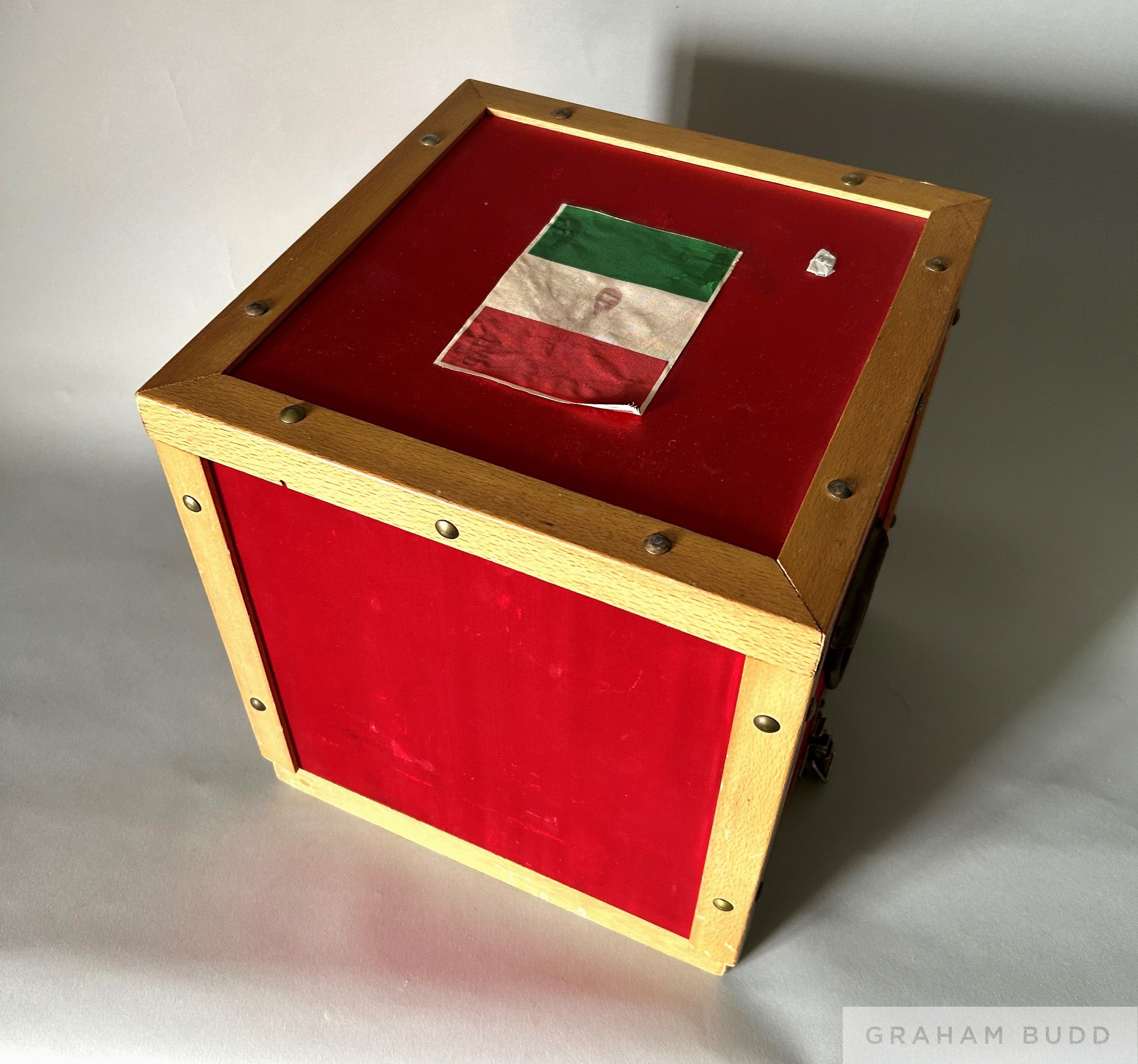 ITALY v. ENGLAND 16/5/48: a Mazzola brown leather football used in the 1948 International match - Image 9 of 9