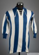 Tommy Wilson blue and white Huddersfield Town match worn shirt