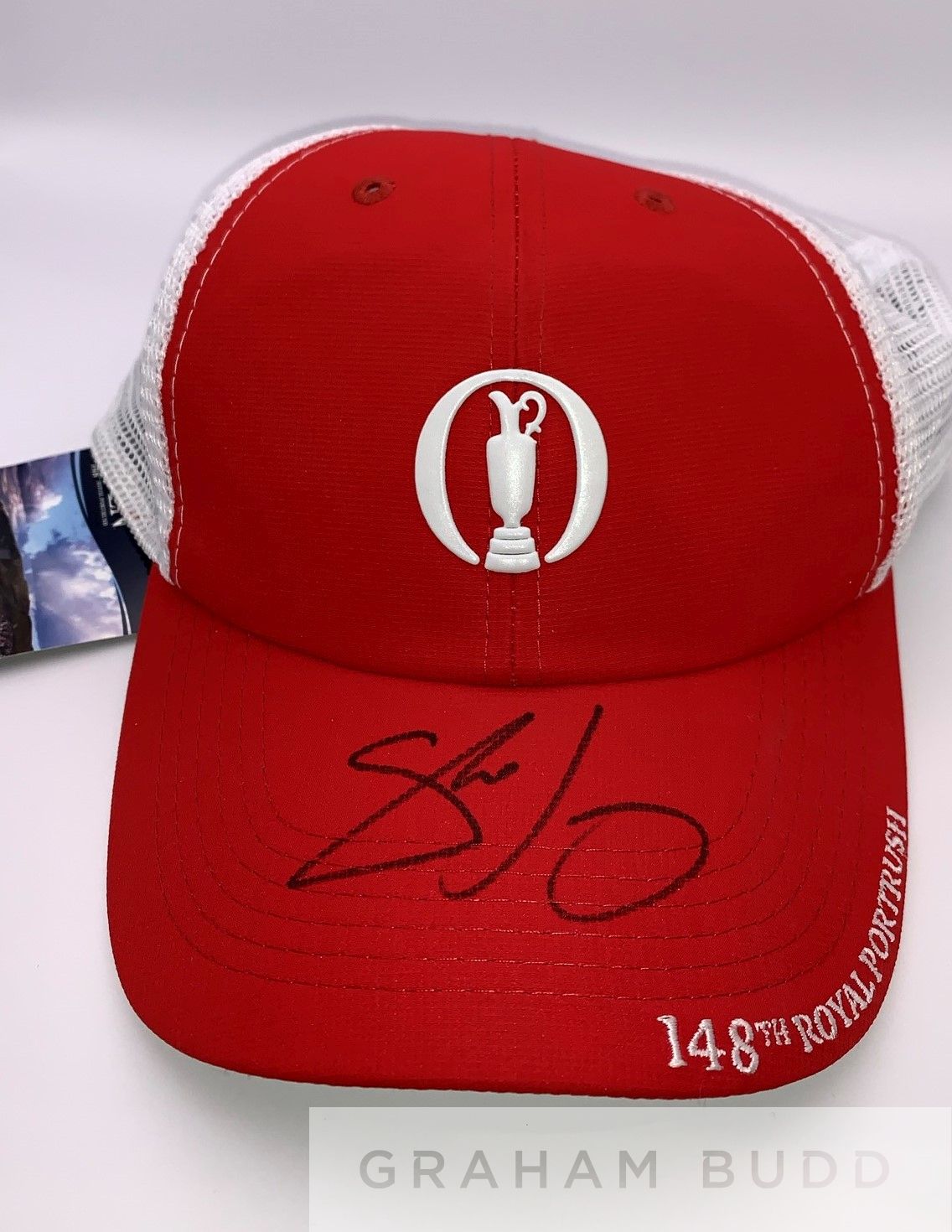 Shane Lowry (Ireland, 2019 Open Champion) signed golf flag and cap, - Image 2 of 2