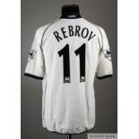 Serhiy Rebrov white and blue No.11 Tottenham Hotspur match worn short-sleeved shirt, 2002-03