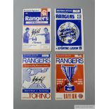 Four Rangers European Cup Winners programmes 1971-72