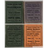 Four Fulham Handbooks, 1910-11; 1911-12; 1913-14; and 1914-15