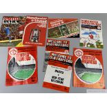 Run of Manchester United home match day programmes from 1972-80