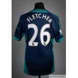 Steven Fletcher blue and green No.26 Sunderland short-sleeved shirt, 2012-13