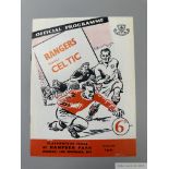 Rangers v. Celtic Glasgow Cup Final match programme, 1955