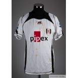 Alexey Smertin white No.37 Fulham short sleeved shirt 2007-08