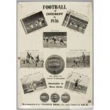 A large tin advertising sign from 1936 promoting Webber Footballs