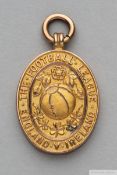 Tommy Wilson 9ct gold 1925 Football League Representative Medal