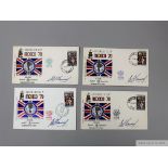 Alf Ramsey signed World Cup Mexico 1970 unique collection of four FDC's,