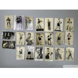 Boxing collection of signed photographs & postcards, circa 1900-50,