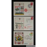 Manchester United signed First Day Covers, three in total signed by ex mangers of the Red Devils,