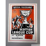 St. Mirren v. Motherwell Scottish League Cup Semi Final match programme, 1955