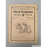 Tottenham Hotspur v. Burnley home match programme, 23rd October 1920