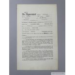 Manchester United Player's Contract for Ronnie Cope for season 1955-56,