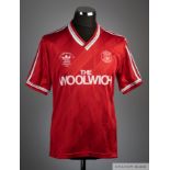 Red and white No.16 Charlton Athletic Full Members Cup match issued short-sleeved shirt, 1987