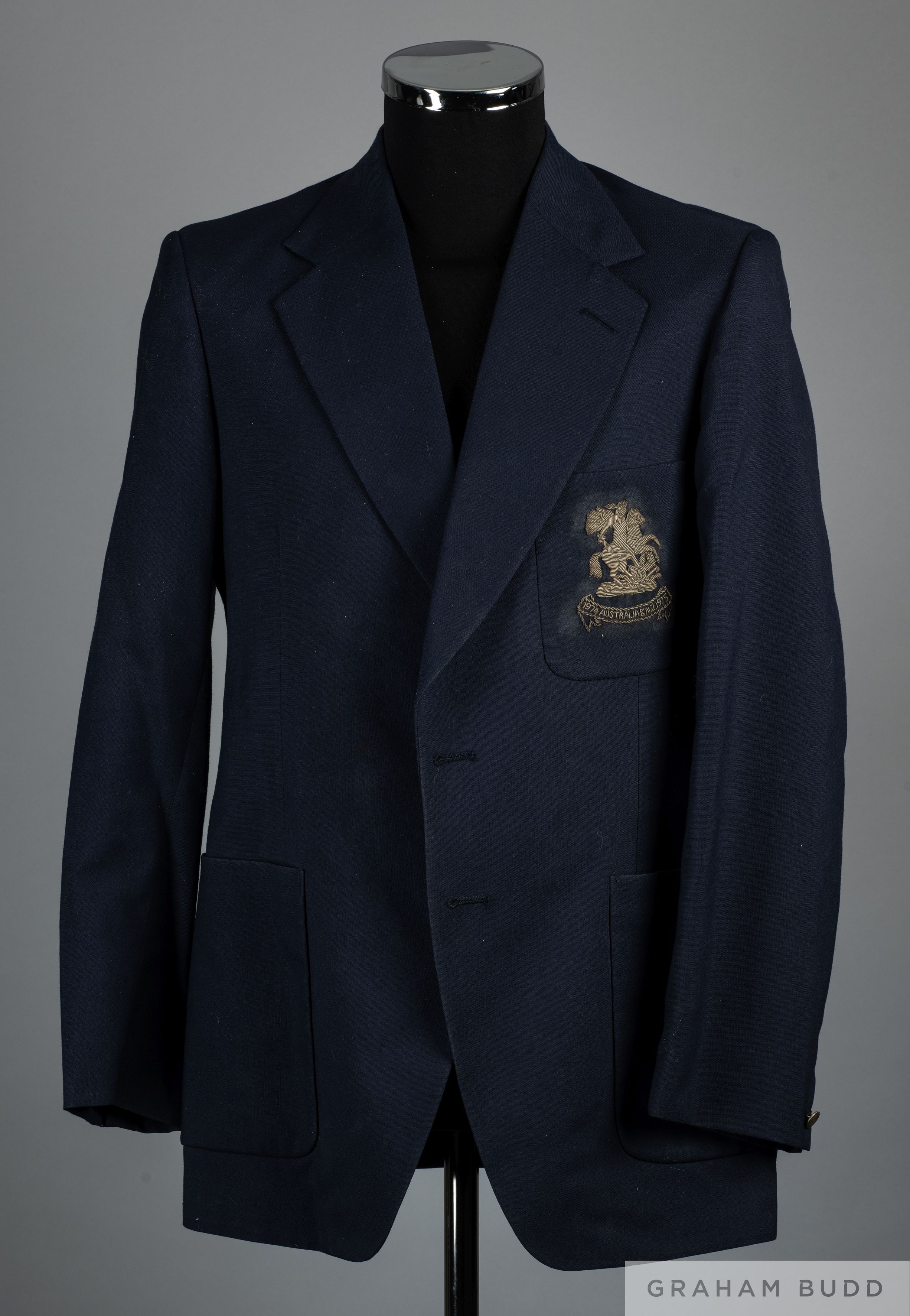 David Lloyd's MCC blazer, for the tour of Australia & New Zealand, 1974-75