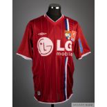 Lamine Diatta red No.15 Olympique Lyonnais Peace Cup Final match worn short-sleeved shirt