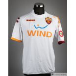 Marco Andreolli white No.28 AS Roma match worn short-sleeved shirt, 2008-09