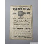 Tranmere Rovers v Eccles Borough 1913-14 programme,