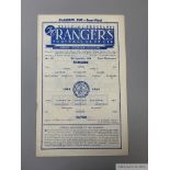 Rangers v. Clyde Glasgow Cup Semi Final match programme, 1954